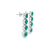 4.21Cts Colombian Emerald, 0.18cw diamond, crafted in 18K white gold earrings.