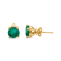 1.85Cts Colombian Emerald, crafted in 18K Yellow Gold Earrings.