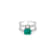 1.19Cts Colombian Emerald , 0,19cw diamond, crafted in 18K white gold ring.