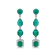 7.70Cts Colombian Emerald, 0.64cw diamond, crafted in 18K White Gold Earrings.