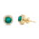 0.88Cts, Colombian Emerald, 0.21cwdiamond, crafted in 18K White Gold, E arring.