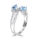 GEMistry Blue Topaz with Cubic Zirconia Accents 925 Sterling Silver
Bypass Ring