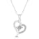 GEMistry Love Heart White Topaz Sterling Silver 18 inch Cable Chain
Pendant Necklace