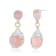 GEMistry Cabochon Molten Pear Gemstone Double Drop Two-Tone Earrings in
Sterling Silver