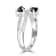GEMistry Black Onyx with Cubic Zirconia Accents 925 Sterling Silver
Bypass Ring