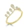 GEMistry 14K Yellow Gold 0.38 Ctw Round Diamond Tiara Ring