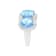 Gemistry Sterling Silver Oval Three-Stone Sky Blue Topaz Gemstone Ring