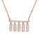 GEMistry 14K Rose Gold 0.23Ctw Round Diamond Charm Bar Pendant Necklace