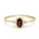 GEMistry 0.58 ctw Oval Garnet and Topaz Midi Ring in 925 Sterling Silver