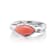 GEMistry Angel Skin Sunset Coral Marquise Ring, Sterling Silver