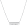 GEMistry 14K White Gold  0.24 Ctw Round and Baguette Diamond Rectangular
Bar Pendant Necklace