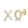 GEMistry 14K Yellow Gold 0.07 Ctw Round Diamond Noughts and Cross XO
Stud Earrings