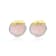 GEMistry Pink Opal Cabochon Round Shaped Gemstone Stud Earrings in
Sterling Silver
