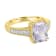 Gemistry Ring In 925 Sterling Silver With Lavender And White CZ