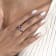 GEMistry Genuine Amethyst and White CZ 925 Sterling Silver 3-Stone
Cocktail Ring