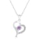 GEMistry Love Heart Amethyst Sterling Silver 18 inch Cable Chain Pendant Necklace