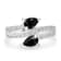 GEMistry Black Onyx with Cubic Zirconia Accents 925 Sterling Silver
Bypass Ring