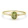GEMistry 0.47 ctw Oval Peridot and Topaz Midi Ring in 925 Sterling Silver
