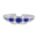 Gemistry Lapis and London Blue Topaz Hinged Cuff Bracelet, Sterling Silver