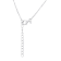 GEMistry White CZ Baguette Necklace, Sterling Silver