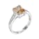 GEMistry Ring In Sterling Silver With Champagne And White CZ