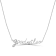 GEMistry 14K White Gold 0.11 Ctw Round Diamond Good Vibes Pendant Necklace
