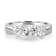GEMistry White Topaz with Cubic Zirconia Accent 3-Stone Sterling Silver
Band Ring