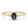 GEMistry 0.41 ctw Oval Amethyst and Topaz Midi Ring in 925 Sterling Silver