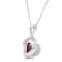 GEMistry Love Heart Red Garnet Sterling Silver 18 Inch Cable Chain
Pendant Necklace