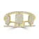 GEMistry 14K Yellow Gold 0.48 Ctw Round Diamond Split Shank Ring