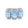 Gemistry Sterling Silver Oval Three-Stone Sky Blue Topaz Gemstone Ring