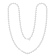 14K White Gold Opera Length Bezel Lab Grown Diamond 34 Inch Strand Necklace