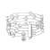 14K White Gold 5 Row Lab Grown Diamond by the Yard Bracelet