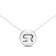 14k White Gold Diamond Halo Necklace