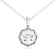14K White Gold Lab Grown Diamond Cluster Pendant