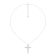 14K White Gold Diamond Cross Pendant