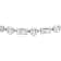 14K White Gold Round and Baguette Lab Grown Diamond Choker Style 20 Inch Necklace