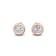 14K Gold Lab Grown Diamond Bezel Stud Earrings 1.0ctw
