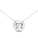 14k White Gold Diamond Halo Necklace