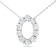 14K White Gold Diamond Oval Pendant