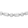 14K White Gold Round and Baguette Lab Grown Diamond Choker Style 15 Inch Necklace