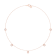 14K Rose Gold 5 Stone Lab Grown Diamond by the Yard 16 Inch Drop Necklace