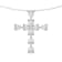18K Yellow Gold Pear Shape Diamond Cross Pendant