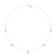 14K White Gold 5 Stone Lab Grown Diamond by the Yard 16 Inch Drop Necklace