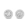 14K Gold Lab Grown Diamond Halo Stud Earrings 1.75ctw