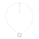 14K White Gold Lab Grown Diamond Circle Pendant