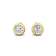 14K Gold Lab Grown Diamond Bezel Stud Earrings 1.0ctw