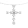 18K Yellow Gold Pear Shape Diamond Cross Pendant