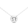 14k White Gold Diamond Halo Necklace