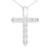14K White Gold Diamond Cross Pendant